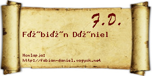 Fábián Dániel névjegykártya