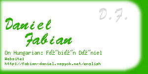 daniel fabian business card